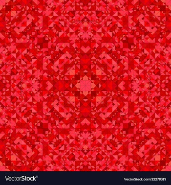 Red abstract repeating triangle mosaic vector image