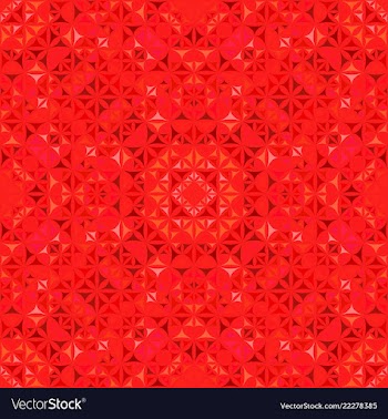 Red abstract seamless curved shape kaleidoscope vector image