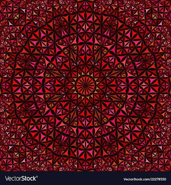Red abstract seamless curved triangle mosaic tile vector image