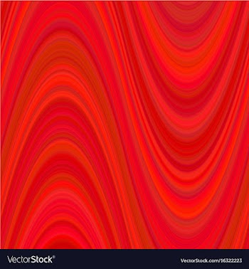 Red abstract wave background from curved stripes vector image