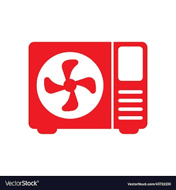 red ac outdoor solid icon
