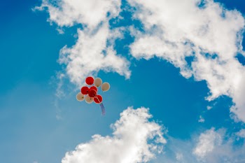 Red and Beige Balloons
