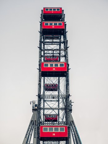 Red and Black Ferris Wheel