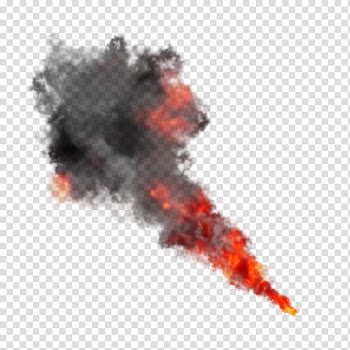 Red and black fire smoke, Explosion Flame transparent background PNG clipart