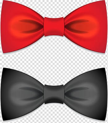 Red and black ribbons , Bow tie Shoelace knot Butterfly, Bow transparent background PNG clipart