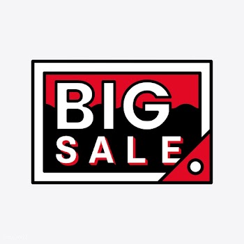 Red and black sale badge design | Free stock vector - 464199
