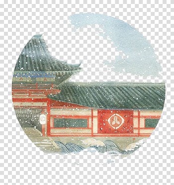 Red and black temple, Watercolor Color Watercolor: Flowers Watercolor painting, Watercolor City transparent background PNG clipart