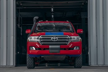 Red and Black Toyota Off-road Vehcile