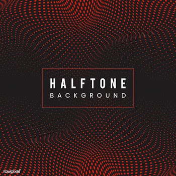 Red and black wavy halftone background vector | Free stock vector - 542582
