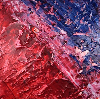 Red and Blue Abstract Illustration