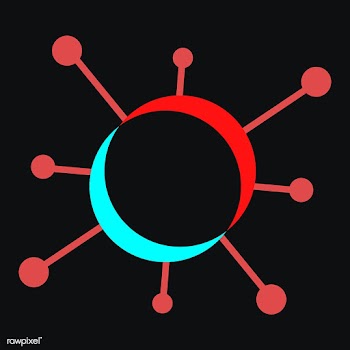 Red and blue coronavirus cell illustration | Free  illustration - 2317252