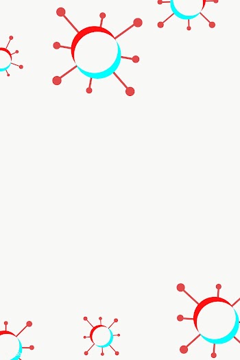 Red and blue coronavirus cells border | Free  transparent png - 2317251