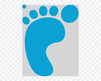 Red And Blue Footprint Clipart Blue Footprints Clipart - Life Cycle Key Words