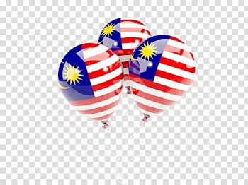 Red and blue graphic ballons, Balloon Flag of Malaysia, flag of malaysia transparent background PNG clipart