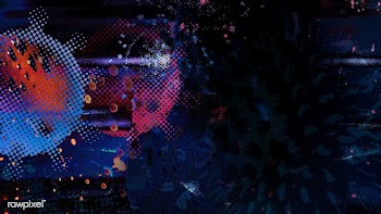 Red and blue halftone coronavirus remix illustration banner | Free  illustration - 2321450
