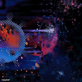 Red and blue halftone coronavirus remix illustration social ad | Free  illustration - 2321456