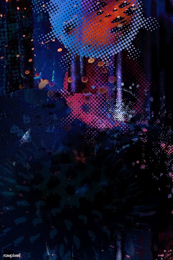 Red and blue halftone coronavirus remix illustration with design space | Free  illustration - 2321527