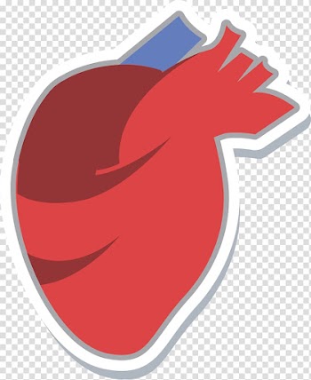 Red and blue heart , Red heart transparent background PNG clipart