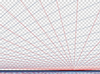 Red and blue lines, Paper Line Perspective Angle Parallel, Grid transparent background PNG clipart