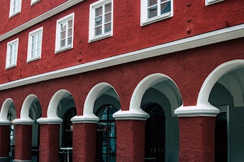Red and Brown Concrete Building