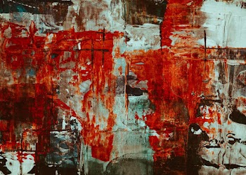 Red and Brown Paint Splatter