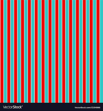 Red and cyan seamless vertical line background vector image