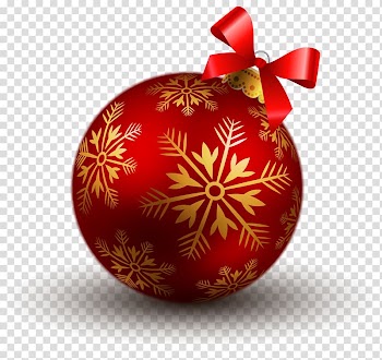 Red and gold bauble illustration, A Christmas Carol The Last Chance Christmas Ball Christmas ornament, Red Christmas Ball transparent background PNG clipart