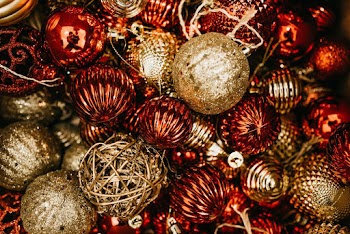 Red and Gold Christmas Baubles