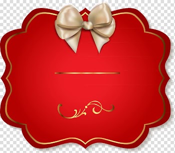 Red and gold gift card, Tag , Price tags elements transparent background PNG clipart