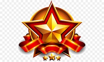 Red and gold ribbon ball star 