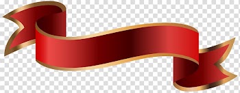 Red and gold ribbon , Banner Red , red banner transparent background PNG clipart