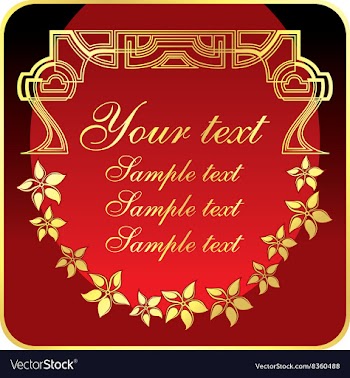 Red and Gold Vintage Frame vector image