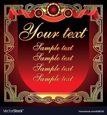 Red and Gold Vintage Frame vector image