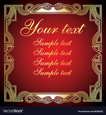 Red and Gold Vintage Frame vector image