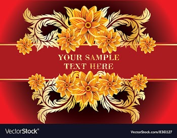 Red and Gold Vintage Frame vector image