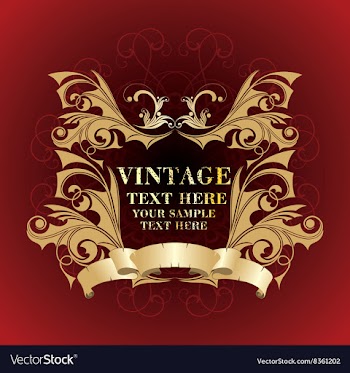 Red and Gold Vintage Frame vector image