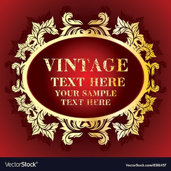 Red and Gold Vintage Frame vector image