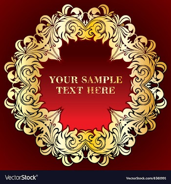 Red and Gold Vintage Frame vector image