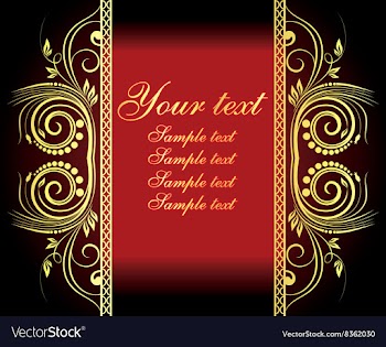 Red and Gold Vintage Frame vector image
