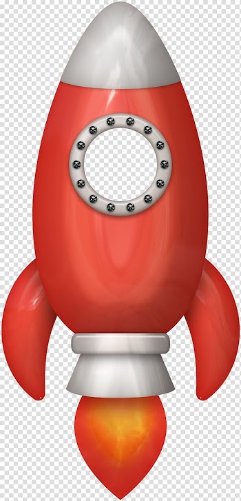Red and gray rocket , Outer space Watercolor painting Vacation Bible School , Red creative cartoon rocket transparent background PNG clipart