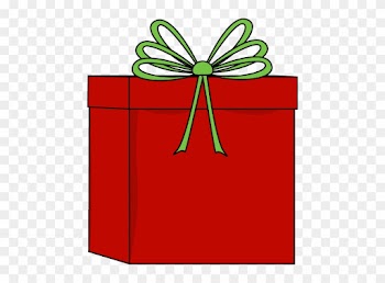 Red And Green Christmas Gift - Christmas Present Clipart Free