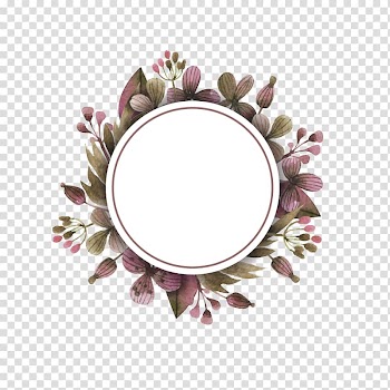 Red and green floral border illustration, Leaf Watercolor painting Euclidean , Purple fresh flowers border texture transparent background PNG clipart