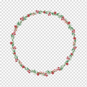 Red and green flower frame illustration, Printing Etsy Wall decal Love Jewellery, Forest Department beautiful watercolor wreath transparent background PNG clipart