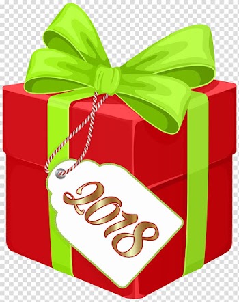 Red and green gift box , Santa Claus New Year Gift Christmas , 2018 Gift Box transparent background PNG clipart