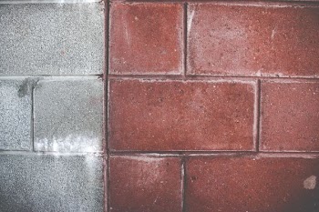red and grey wall bricks