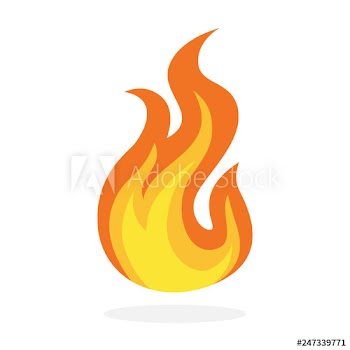 Red and orange fire flame