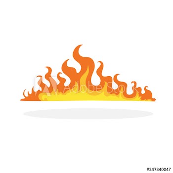 Red and orange fire flame