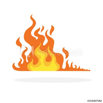 Red and orange fire flame