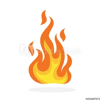 Red and orange fire flame