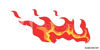 Red and orange fire flame